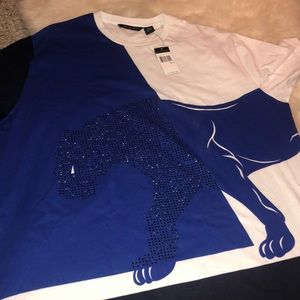 Sean John embezzled lion tee shirt sleeves